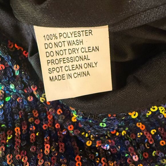 NWT Mac Duggal one sleeve iridescent sequin column gown size 8 26591 - Picture 8 of 11